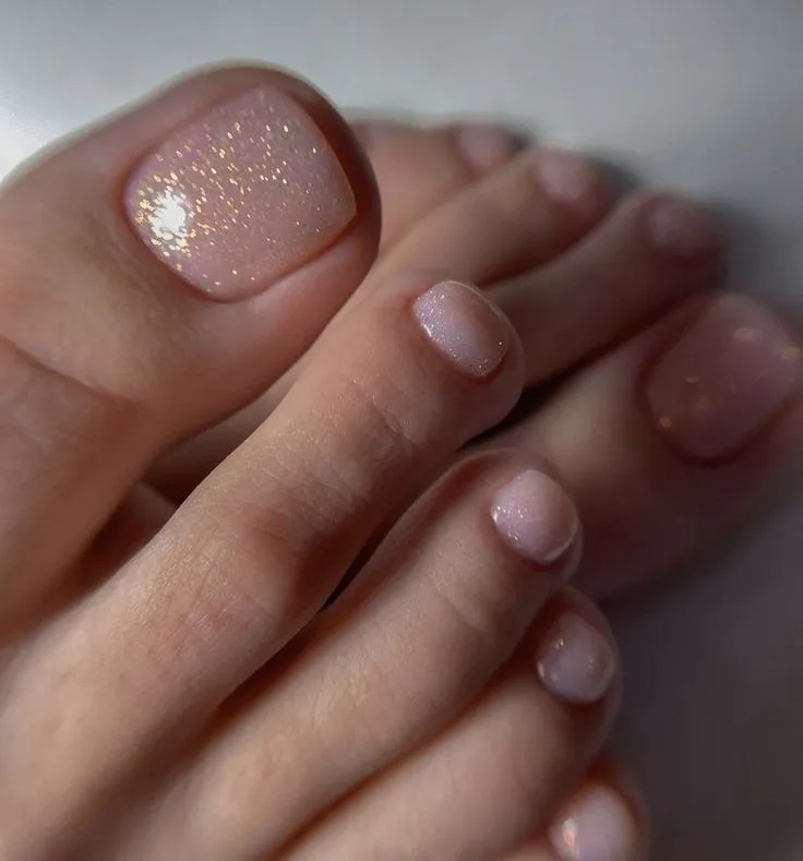 Vintage Glam Toenails